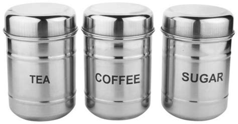 ARV MEGAHOUSE - 800 ml Steel Tea Coffee & Sugar Container Price in ...