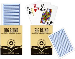 Big Blind 100% Plastic Playing Cards, Poker Size, Jumbo Index, 2 Decks ...