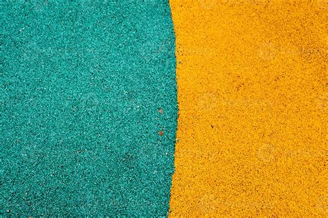 Green and yellow bright soft rubber flooring safe for sports and ...