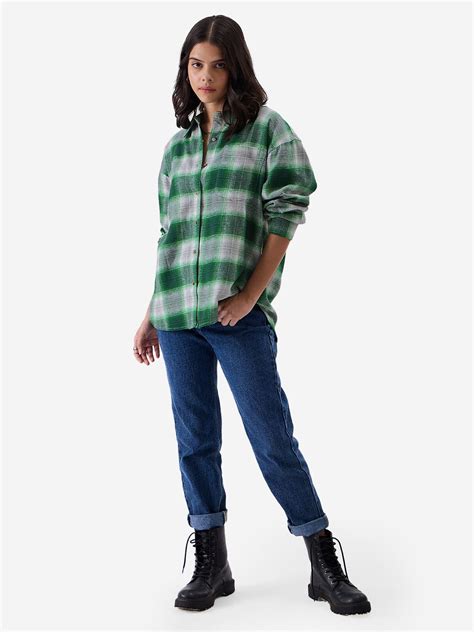 Buy Plaid: Green and White Women Boyfriend Shirts online at The Souled ...