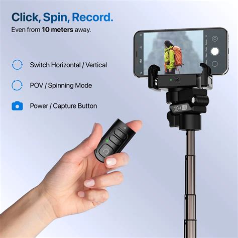 IZI GO X Lite Smartphone Gimbal Stabilizer with Built in Extendable Te ...