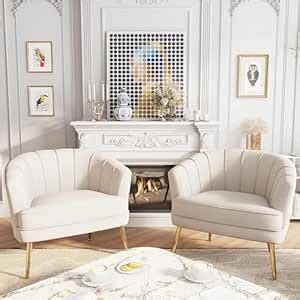 Fine Wood Art - Upholstered Velvet Swan Metal Accent Chairs Metal Legs ...