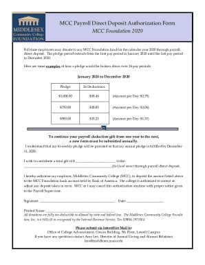 Fillable Online PDF MCC Payroll Direct Deposit Authorization Form ...