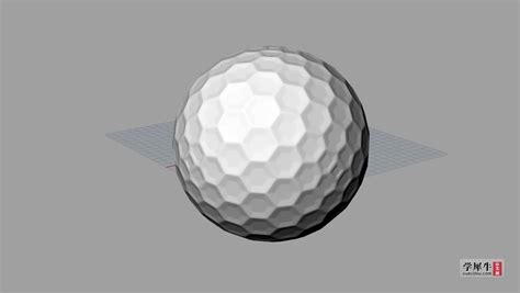 面网格的研究——通过六边形嵌面制作高尔夫球球 - 模型/作品 - 学犀牛中文网 - - 学犀牛中文网