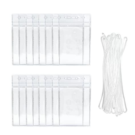 HZLHZYY 50-Piece Clear Plastic Luggage Tags & ID Holders with Straps ...