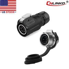 Buy CNLINKO 5 Pin M16 Size Power Connector Female Plug & Male Socket ...