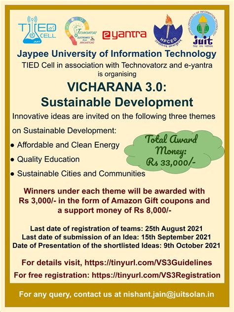 VICHARANA 3.0: Sustainable Development on 9th October 2021
