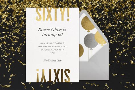 60th Birthday Invitation Poems