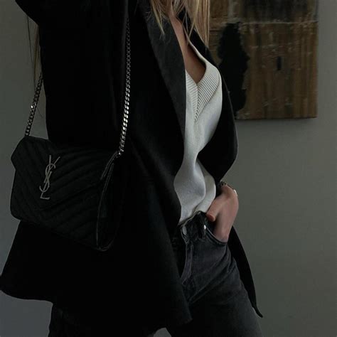 Ysl black crossbody bag with silver hardware Dm for... - Depop