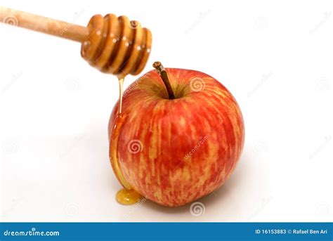 Rosh Hashanah Traditional Apple and Honey Stock Image - Image of ...