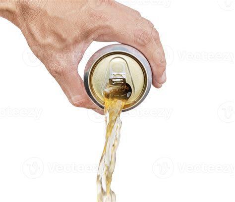 Hand pour beer from aluminum can 24544137 PNG