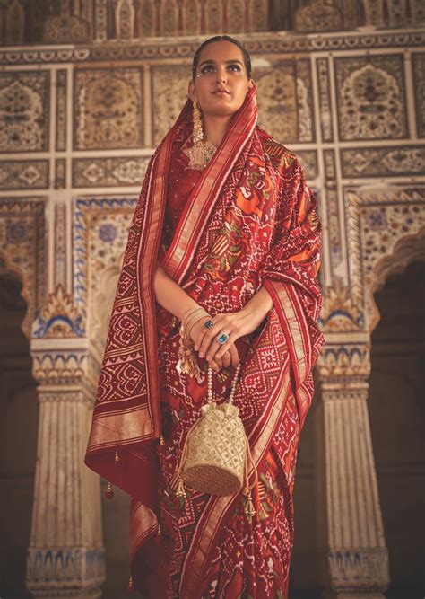 Patan Patola Maroon Red Saree USA Online Shopping For Wedding | SALE ...
