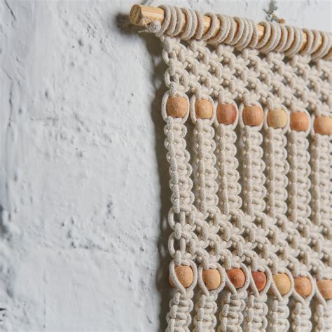 Natural Macrame Wooden Beads Wall Hanging – Sashaaworld