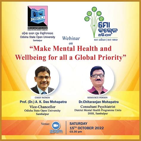 Webinar on "Make Mental Health and Wellbeing for all a Global Priority ...