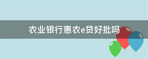 【兴农】掌银乡村版大喇叭—惠农e贷_银行