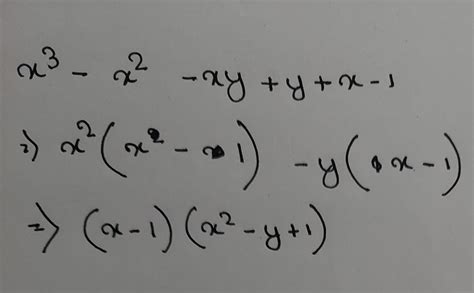 by grouping the term in x3-x2-xy+x+y-1 we get - Brainly.in