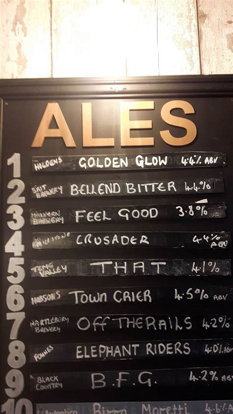 Menu at Britannia Inn pub & bar, Rowley Regis