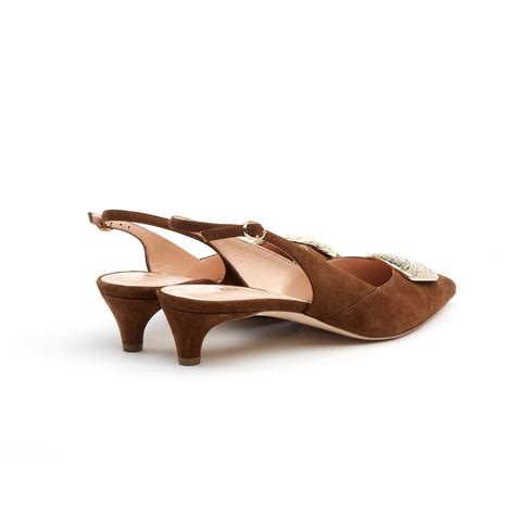 Rupert Sanderson | Misty Ripple Pebble in Coffee Suede | Brown