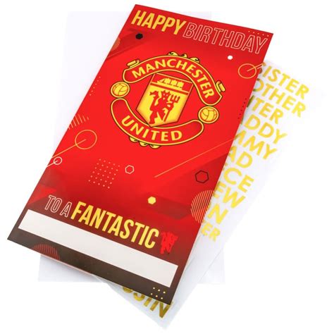 Manchester United FC Customisable Birthday Card | CDON