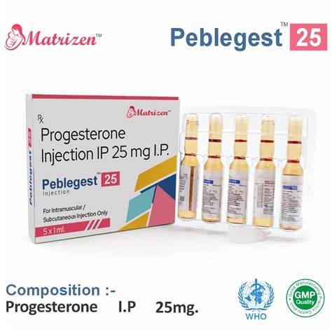 Peblegest 25 Injection (Progesterone) | PCD Pharma Franchise