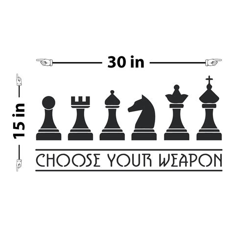 Chess Weapons Wall Decal (Black, 15" (H) X 30" (W)) : Amazon.in: Baby ...