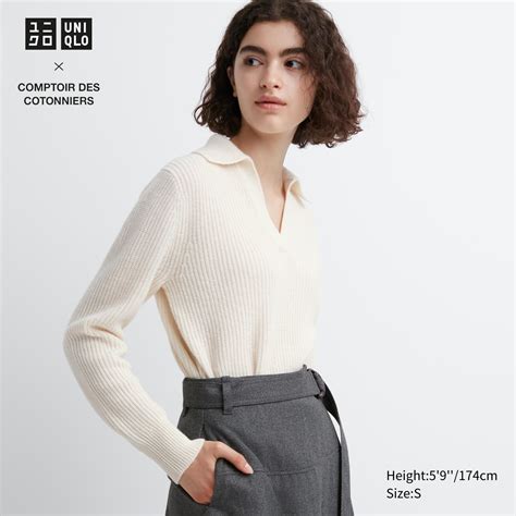 Uniqlo Lambswool Knitted Polo Sale India - Uniqlo Women Jumpers ...