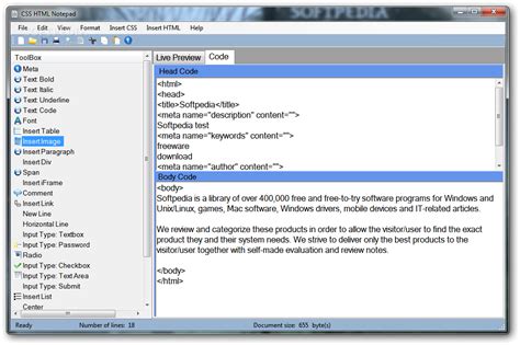 Download CSS HTML Notepad 1.0.0.0