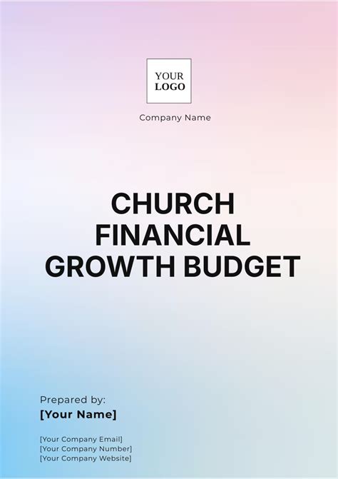 Free Church Budget Templates, Editable and Printable