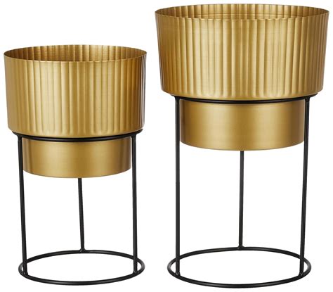Amazon Brand - Solimo Metal Planter (Set of 2) | Classic Colour ...