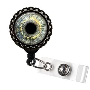 Gray Eyes Optometry Black Retractable ID Tag Badge Reel by Geek Badges ...