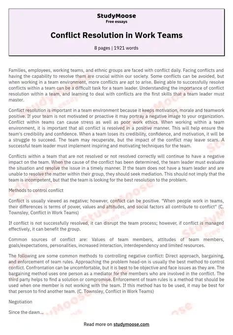 🌈 Resolving conflicts argumentative essay. Selection Argumentative ...