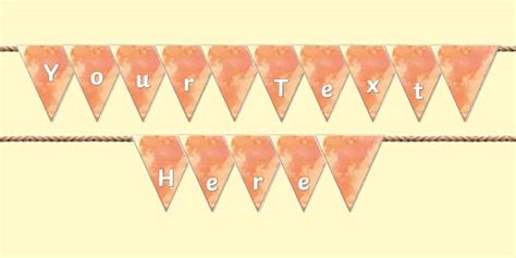 Editable Red Yellow Bunting (teacher made) - Twinkl