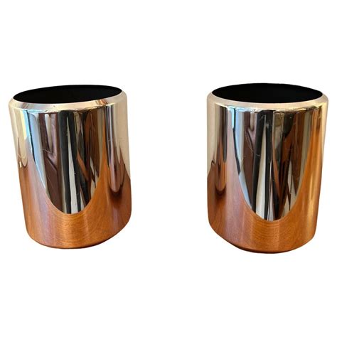 Pair of Vintage Chrome Cylinder Floor Lamp by Christopher Lawrence, UK ...