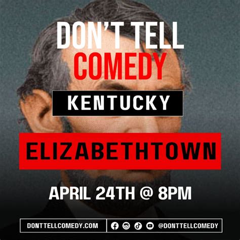 Dont Tell Comedy - Elizabethtown, Elizabethtown, 24 April 2026 | AllEvents