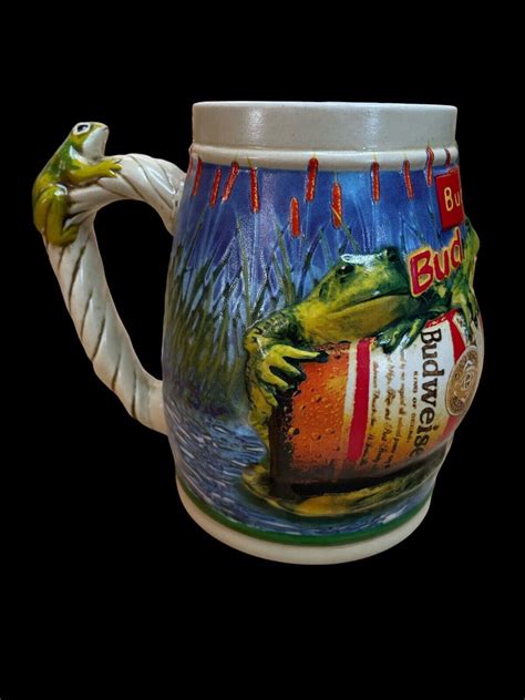 Budweiser Frog Stein with Certificate Bud-weis-er 1996 | #4630660541