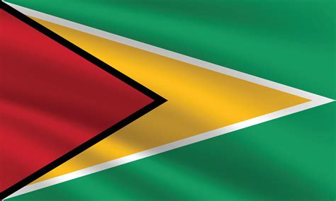 National flag of Guyana. Guyana Flag. Waving Guyana flag. 43229623 ...
