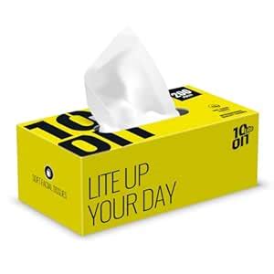 10on Lite 2 Ply Napkins, Soft Facial Tissue, 100% Virgin Paper, Highly ...
