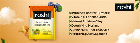 Roshi ImmuniCare Tea | 25 Teabags| Immunity Boosting Green Tea enriched ...