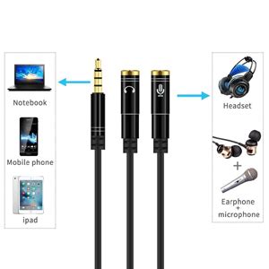 Buy Ivee International 3.5MM Headphone & Mic Audio Splitter Jack for ...