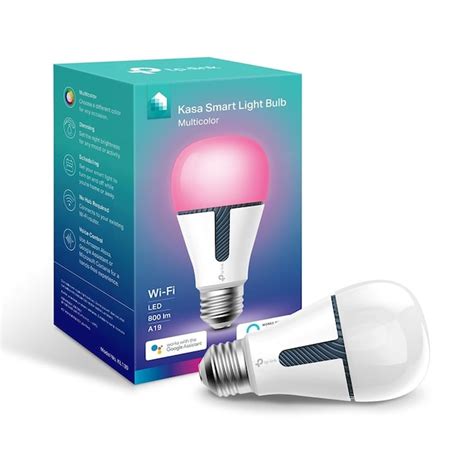 TP-Link Smart Wi-Fi LED Bulb with Color Changing 60-Watt EQ A19 Full ...