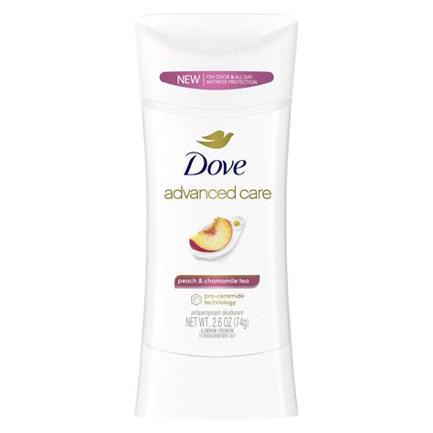 Dove Advanced Care Women's Antiperspirant Deodorant Stick Peach ...