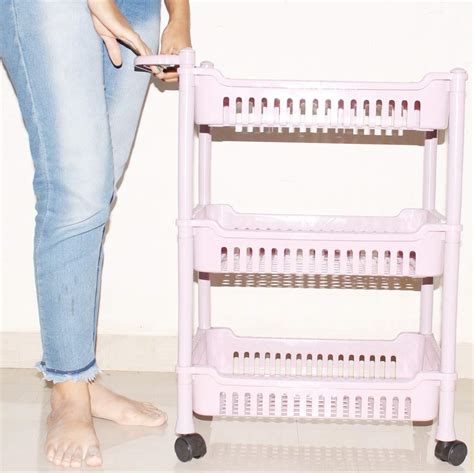 N M Z 3 Layer Storage Kitchen Trolley 1 PcsMultiColor : Amazon.in: Home ...