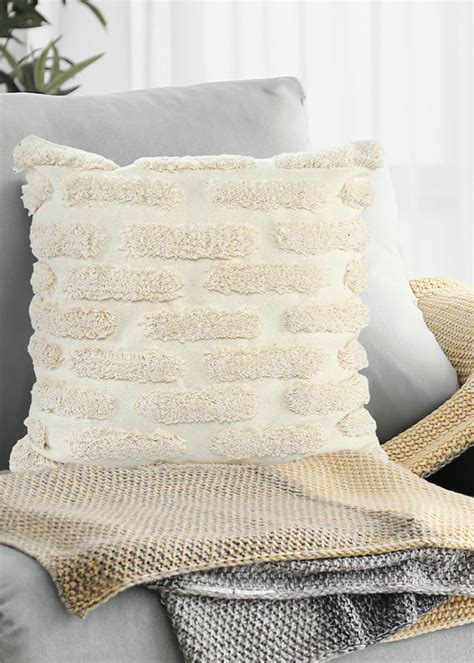 Get Ivory Tufted Cushion at ₹ 1050 | LBB Shop
