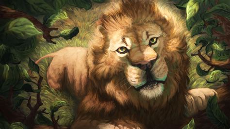 Download wallpaper 2560x1440 lion, muzzle, art, drawing, predator, king ...