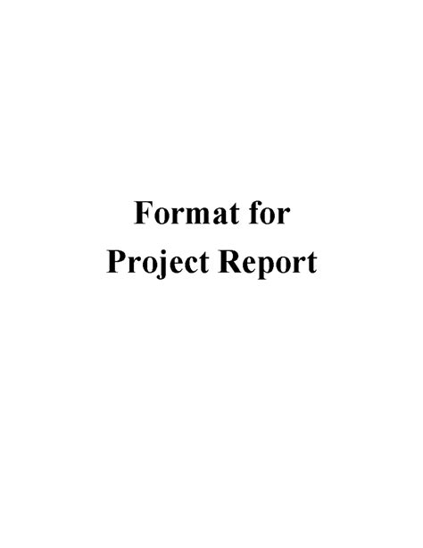 Independent Project Report Format - Format for Project Report ECG ...