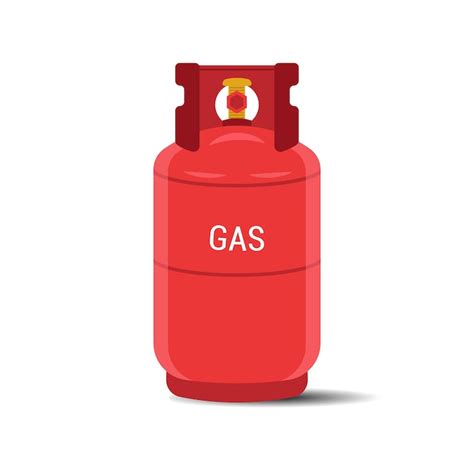 Red gas cylinder on white background | Premium Vector