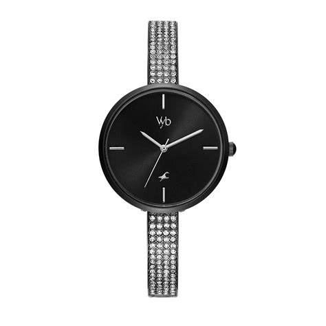 Fastrack Vyb Starlet Quartz Analog Black Dial Metal Strap Watch for Gi ...
