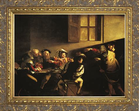 The Calling of St. Matthew (Caravaggio) - Ornate Gold Framed Art ...