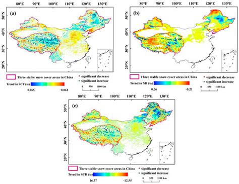 Snow Cover in the Three Stable Snow Cover Areas of China and Spatio ...