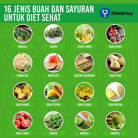 16 Jenis Buah dan Sayuran Untuk Diet Sehat - DOKTERKU.co.id